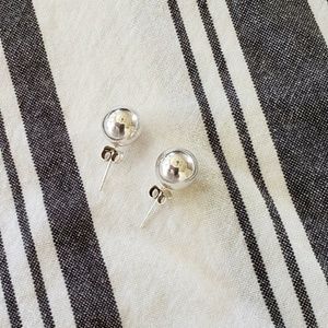 Sterling silver.925 bead ball stud earings pair